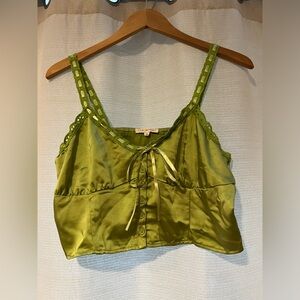 LA Hearts Green Tank (PacSun)